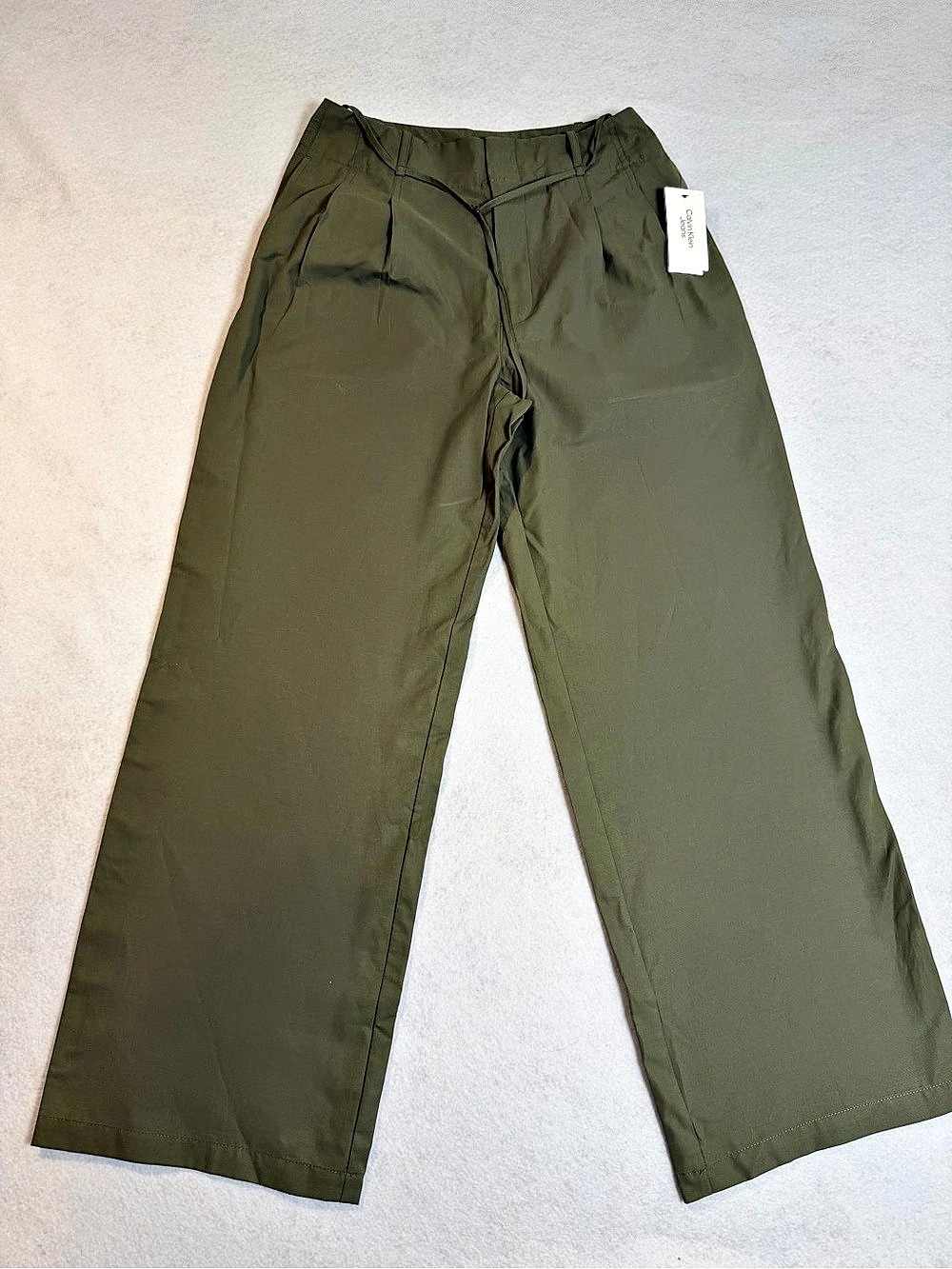 Calvin Klein Jeans Wide Leg Pants in Green Size 6 NWT
